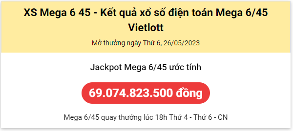Thống kê Vietlott 26052023 - Phân tích Xổ số Mega 645 Thứ 6 1